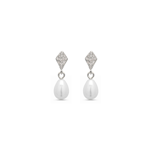 Tiffani II Drop Pearl Earrings