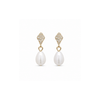 Tiffani II Drop Pearl Earrings