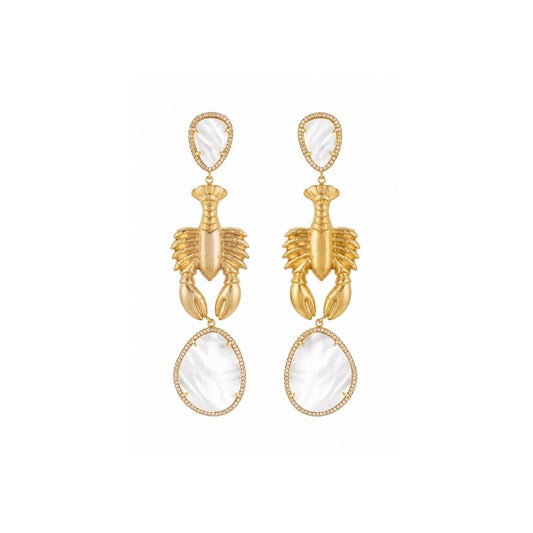The Golden Lobster Earrings