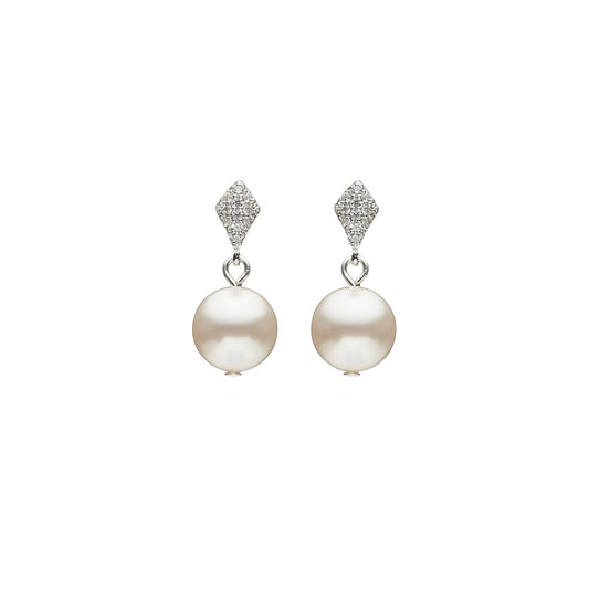 Tiffani II Round Pearl Earrings