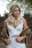 bride wearing silver fiorentina crown