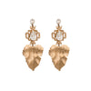 golden bridal chandelier earrings